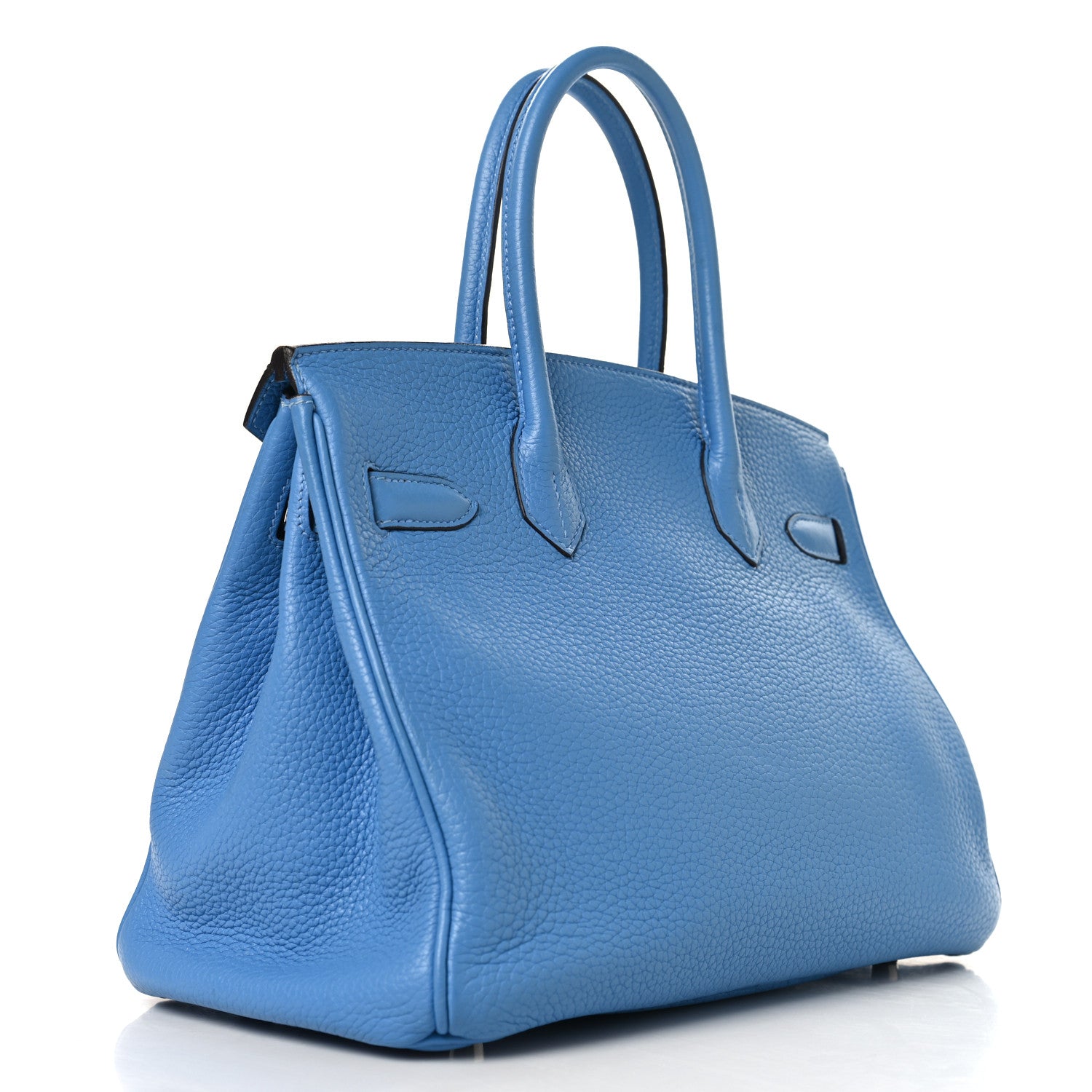 Hermes Taurillon Clemence Birkin 30 Bleu Paradis 3 of 13