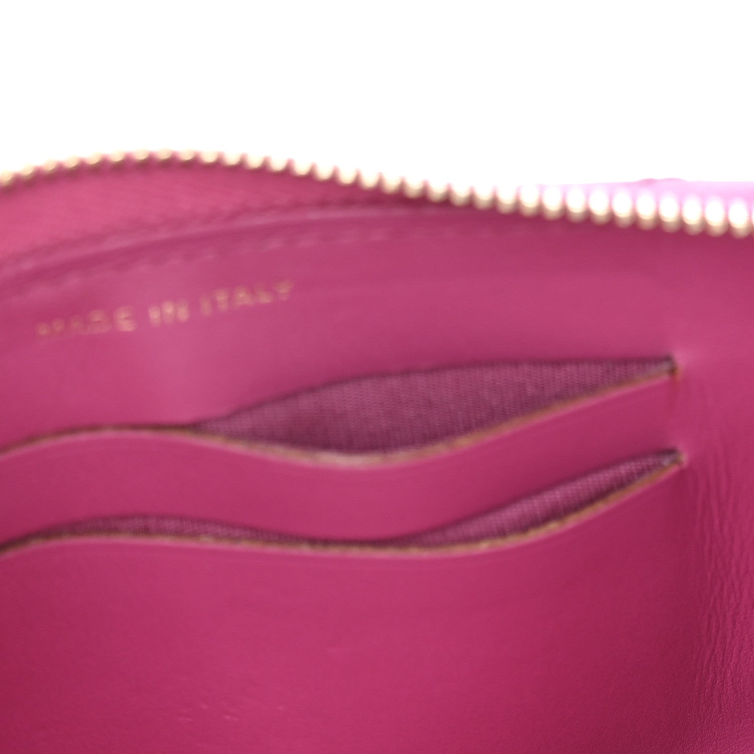 Chanel Lambskin Camellia Embossed Small Zip Around Wallet Dark Pink 5 of 12
