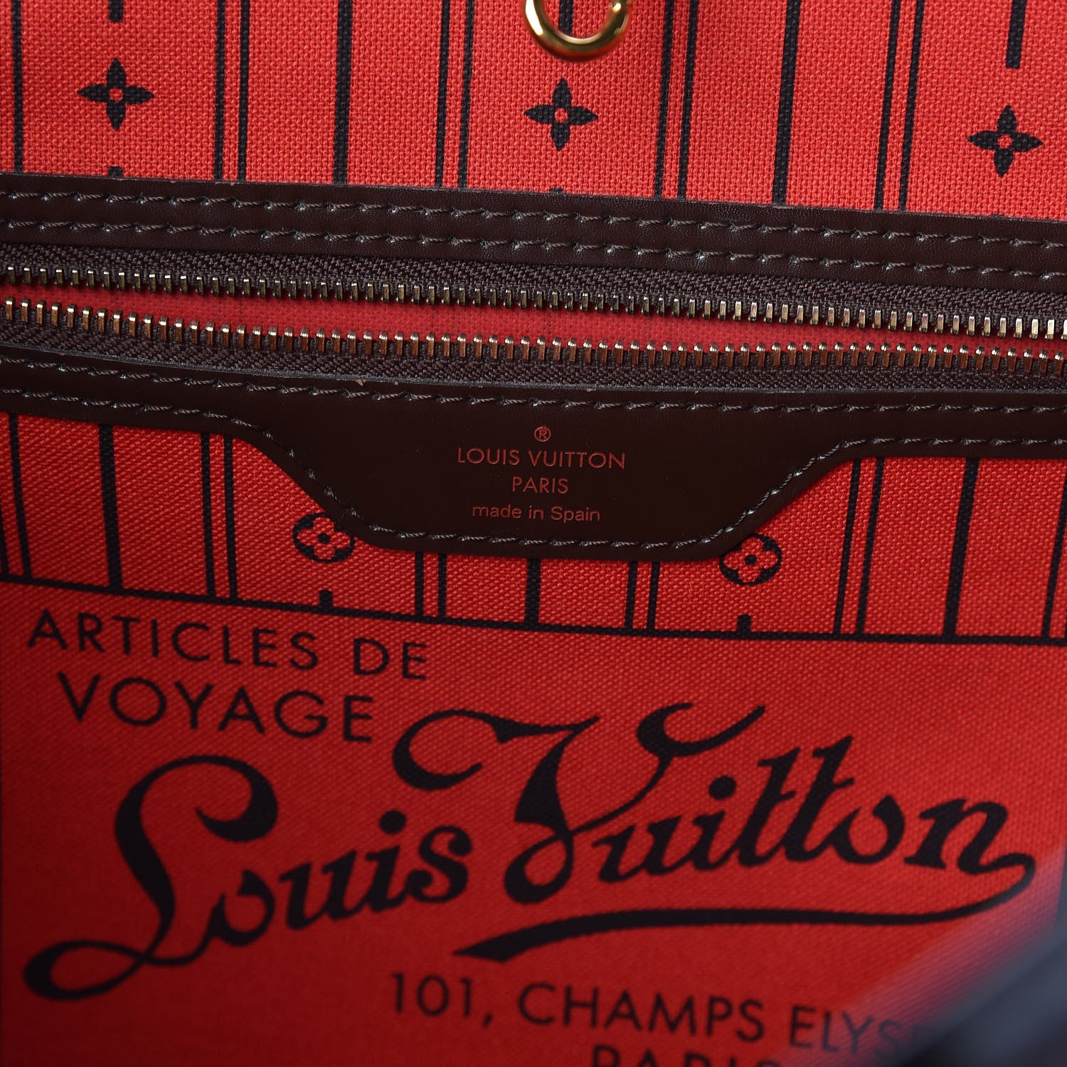 Louis Vuitton Damier Ebene Neverfull MM 6 of 10