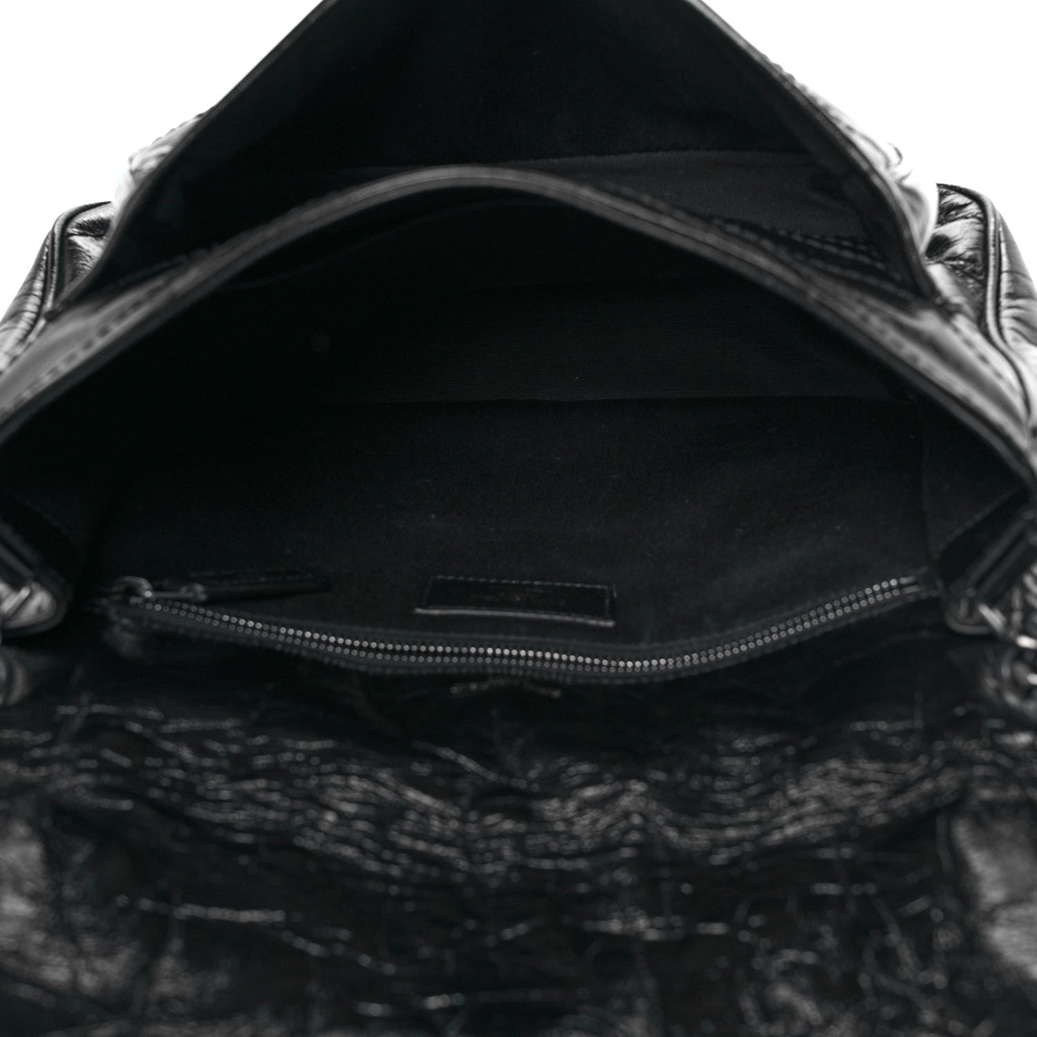 Saint Laurent Crinkled Calfskin Matelasse Monogram Medium Niki Chain Satchel Black 5 of 9