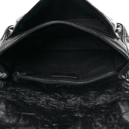 Saint Laurent Crinkled Calfskin Matelasse Monogram Medium Niki Chain Satchel Black 5 of 9