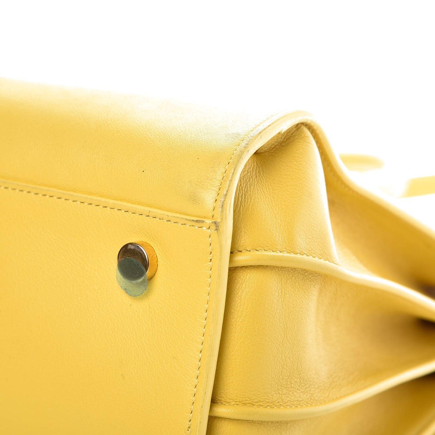 Grained Calfskin Small Sac De Jour Yellow