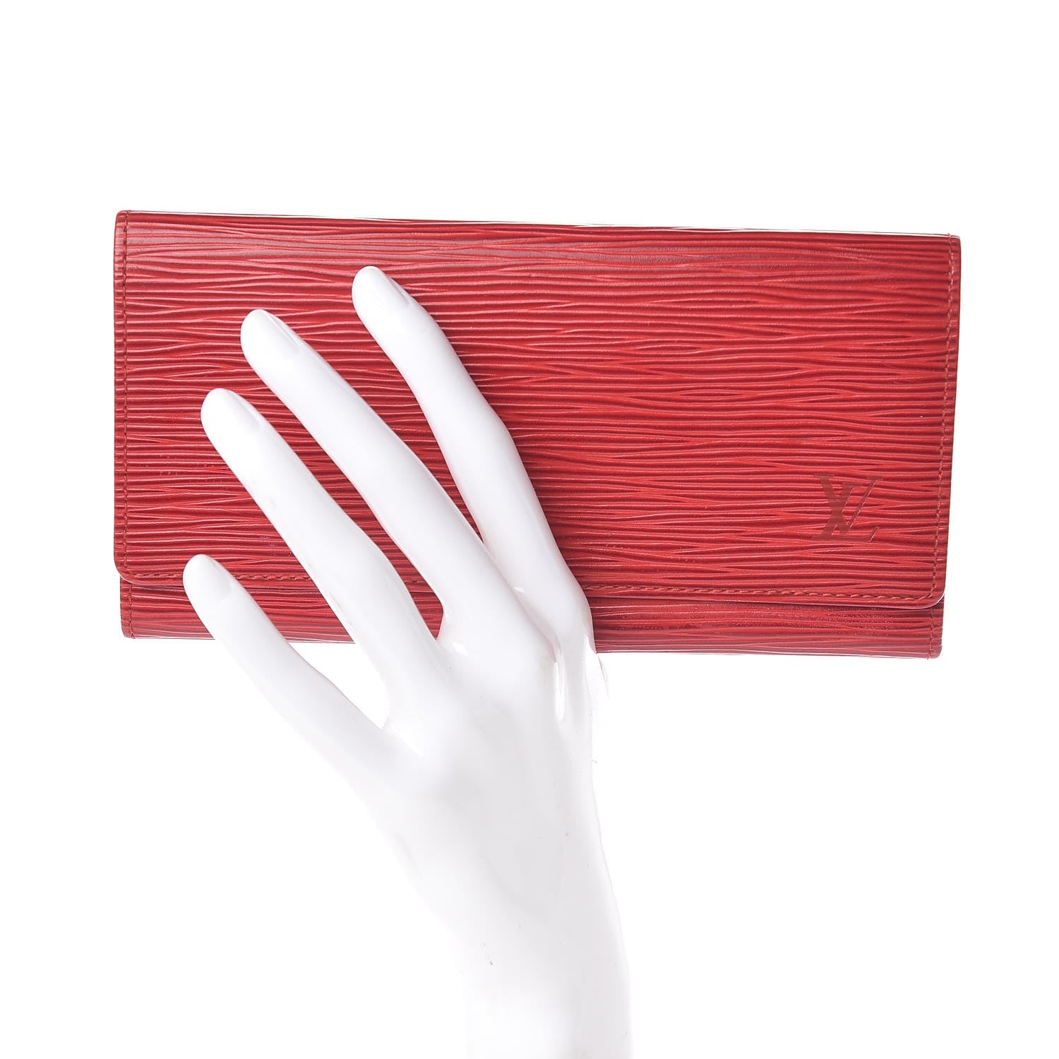 Louis Vuitton Epi Porte Yen 3 Cartes Credit Wallet Castillan Red 2 of 7