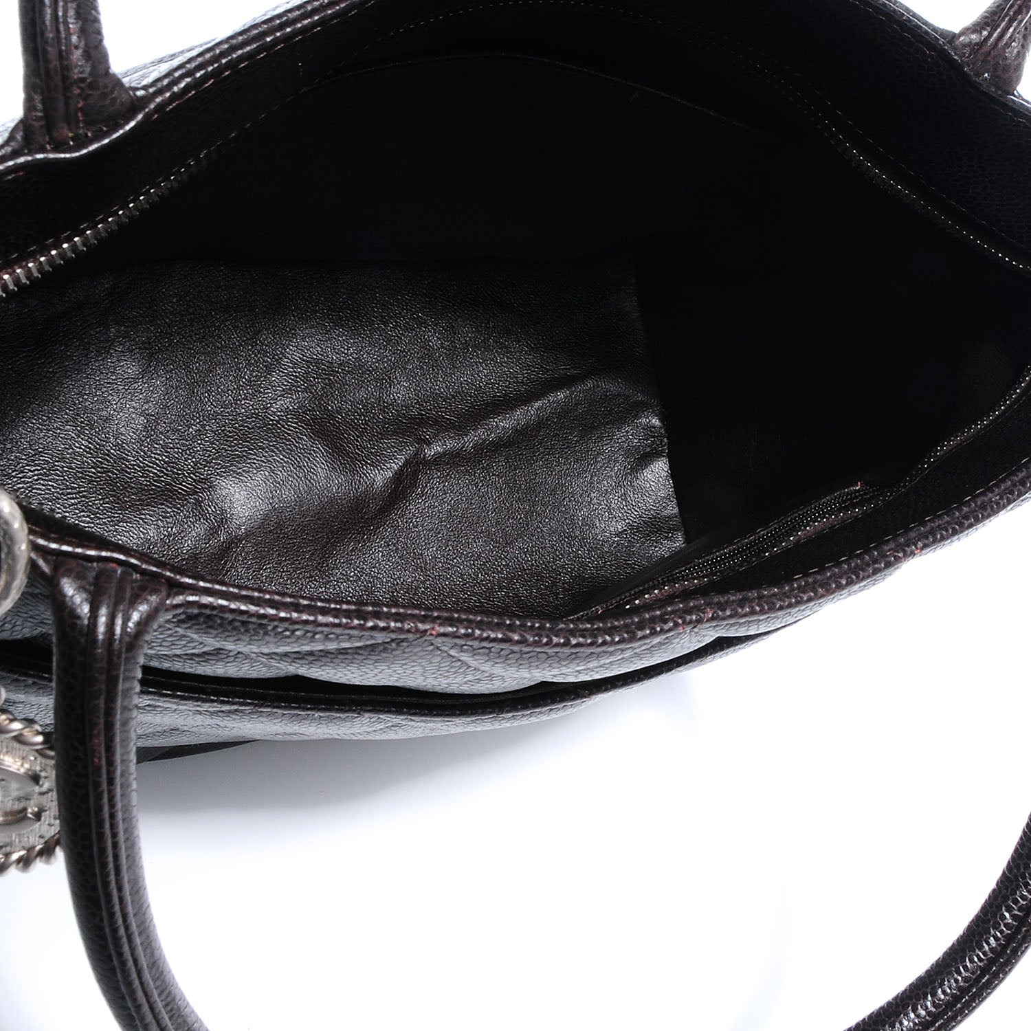 Chanel Caviar Medallion Tote Dark Brown 5 of 7