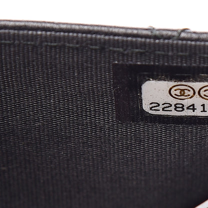 Chanel Calfskin Quilted Boy Flap Card Holder Black 8 of 8