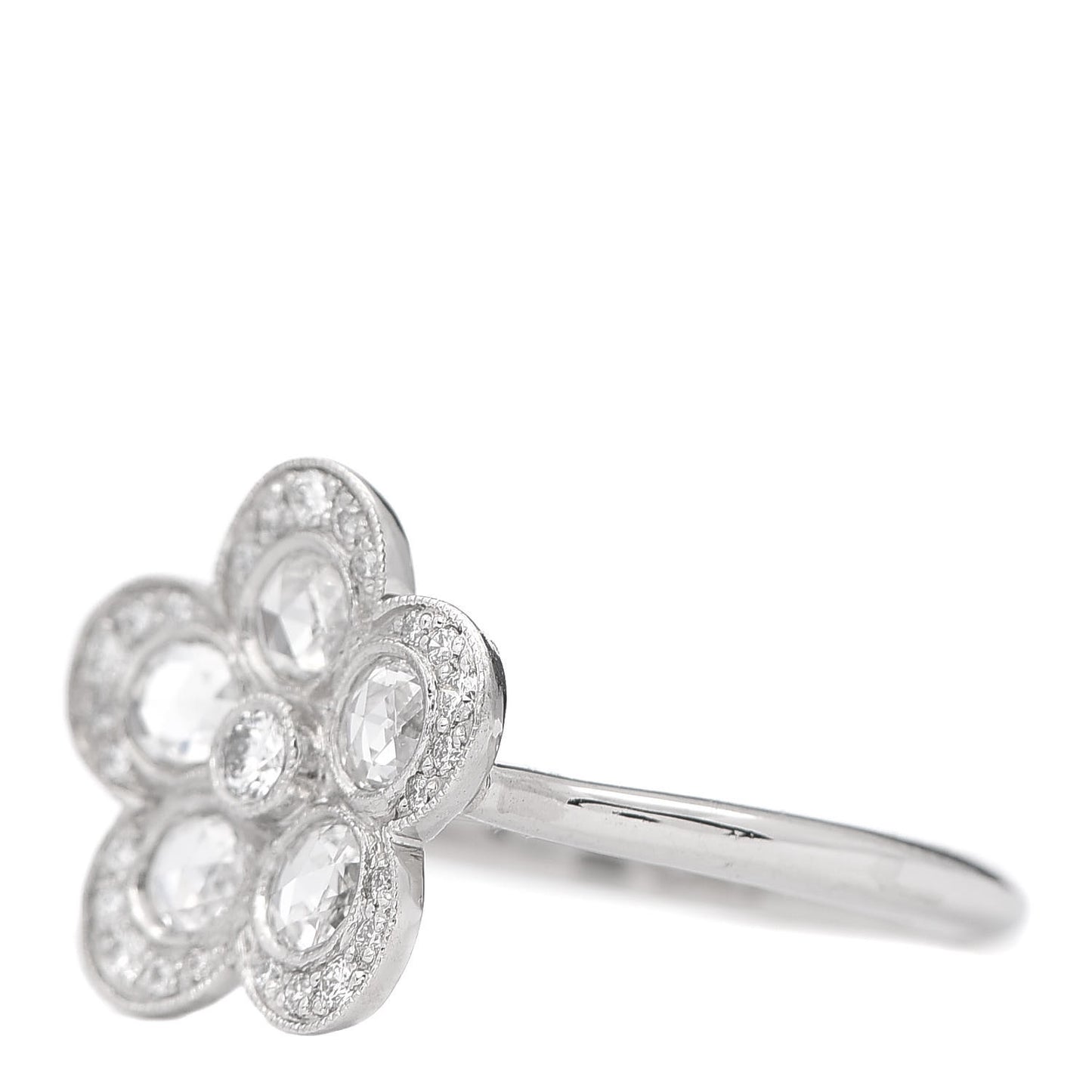 Platinum Diamond Enchant Flower Ring 49 5