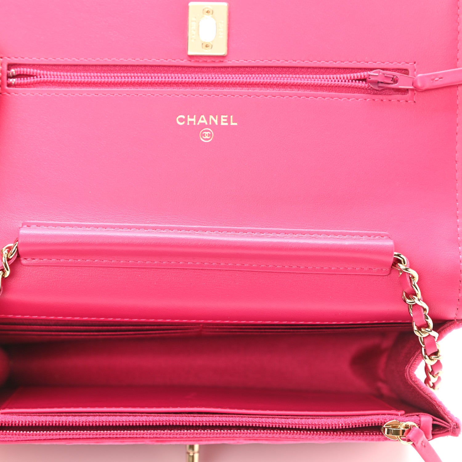 Chanel Velvet Quilted Pearl Crush Wallet On Chain WOC Pink 6 of 12