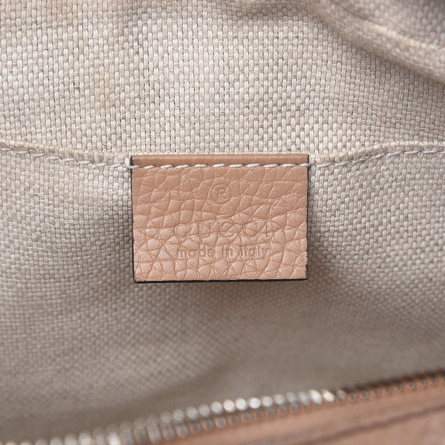 Pebbled Calfskin Small Soho Disco Bag Camelia