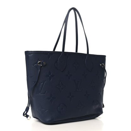 Louis Vuitton Empreinte Monogram Giant Neverfull MM Navy 4 of 10
