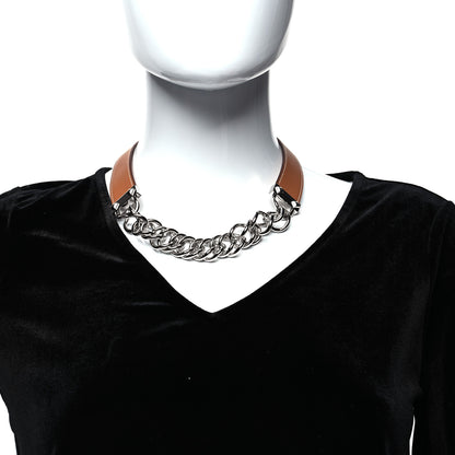 Hermes Swift Gourmette Equestre Necklace PM Gold 2 of 6