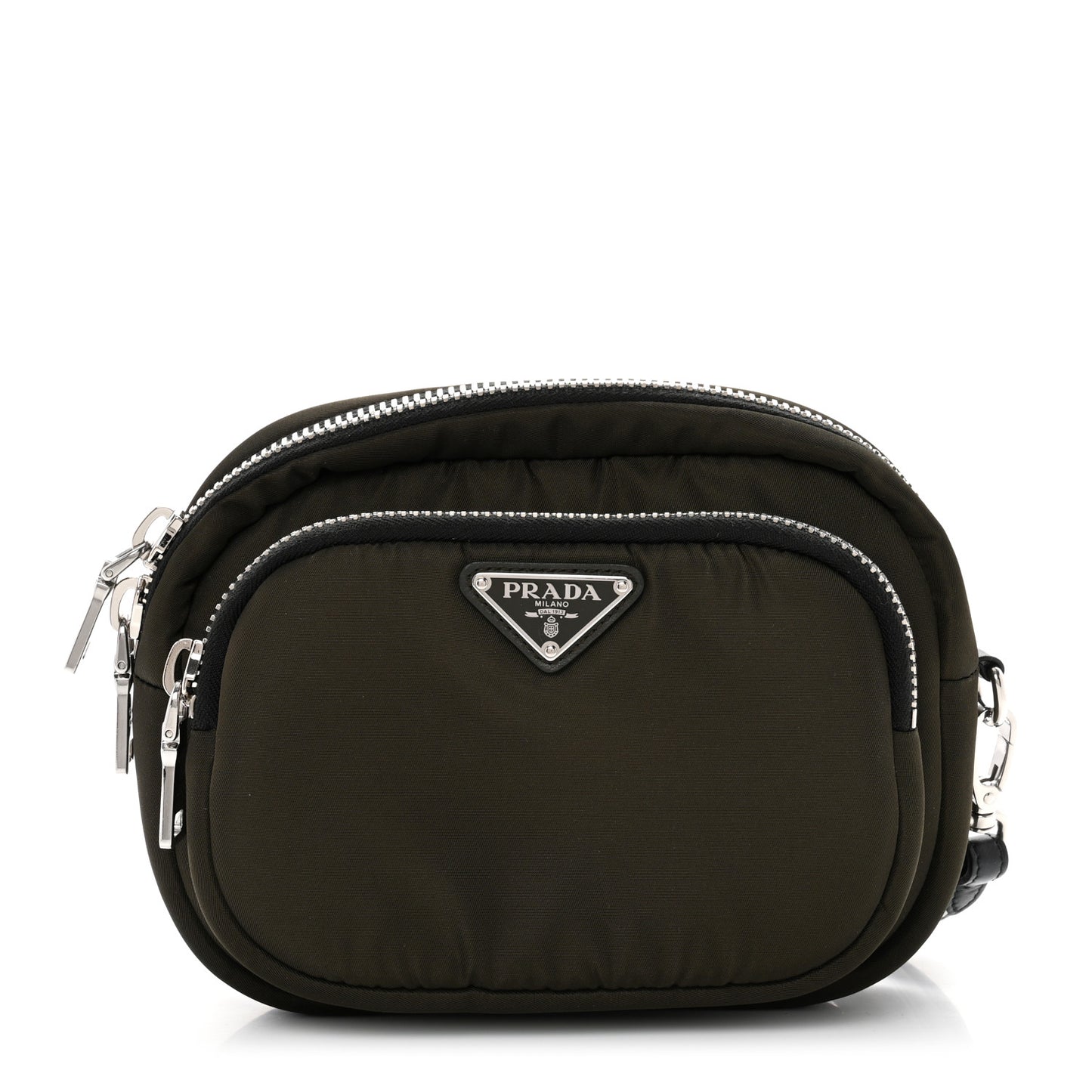 Tessuto Nylon Pocket Wristlet Pouch Mimetico Black