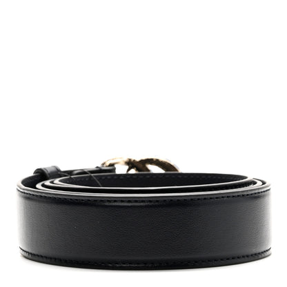 Gucci Calfskin Baguette Crystal Double G 30mm Belt 90 36 Blue Light Sapphire 2 of 5