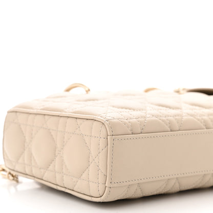 Christian Dior Lambskin Cannage Medium Lady D-Joy Sand 8 of 10