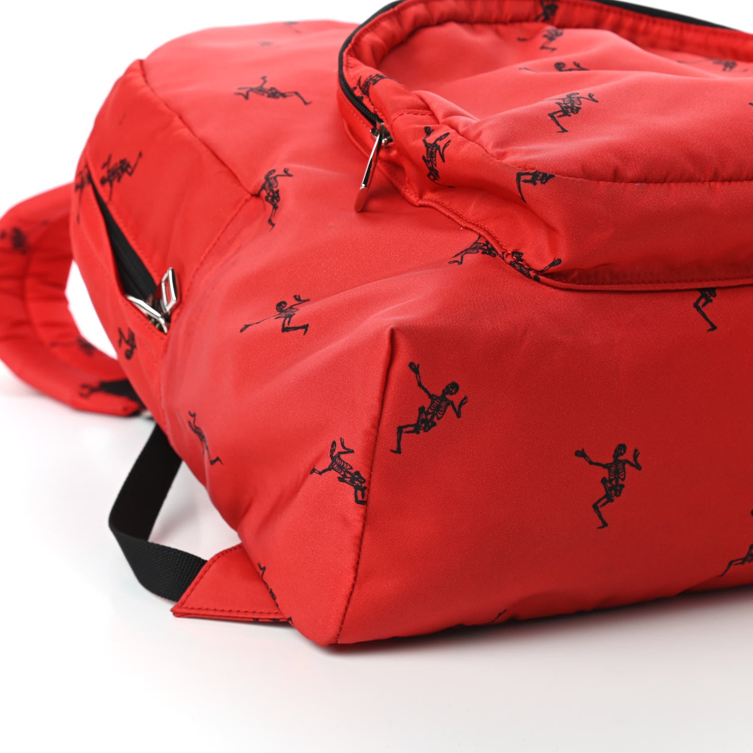 Alexander McQueen Nylon Dancing Skeleton Backpack Red 6 of 10