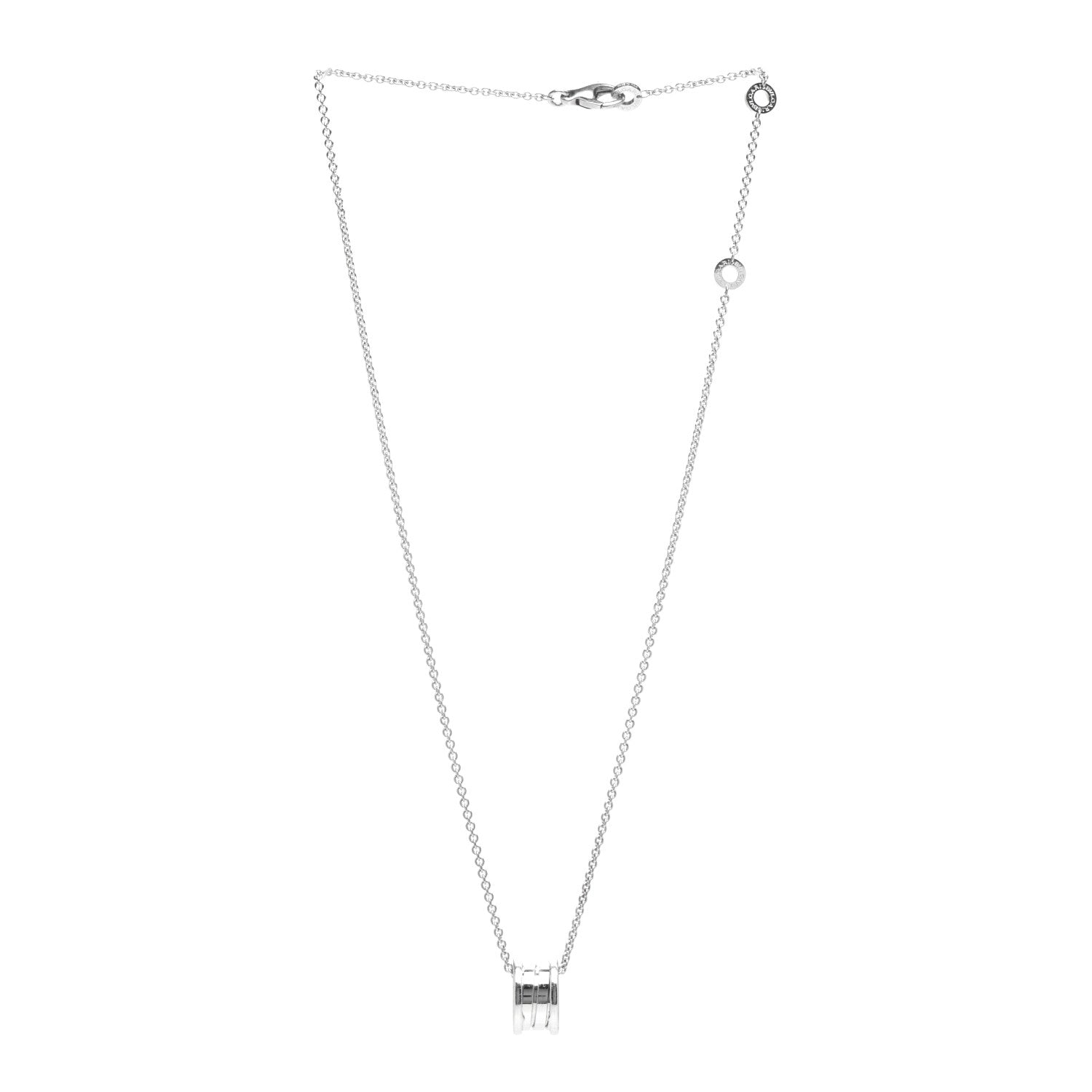 Bulgari 18K White Gold B.Zero1 Pendant Necklace 3 of 5