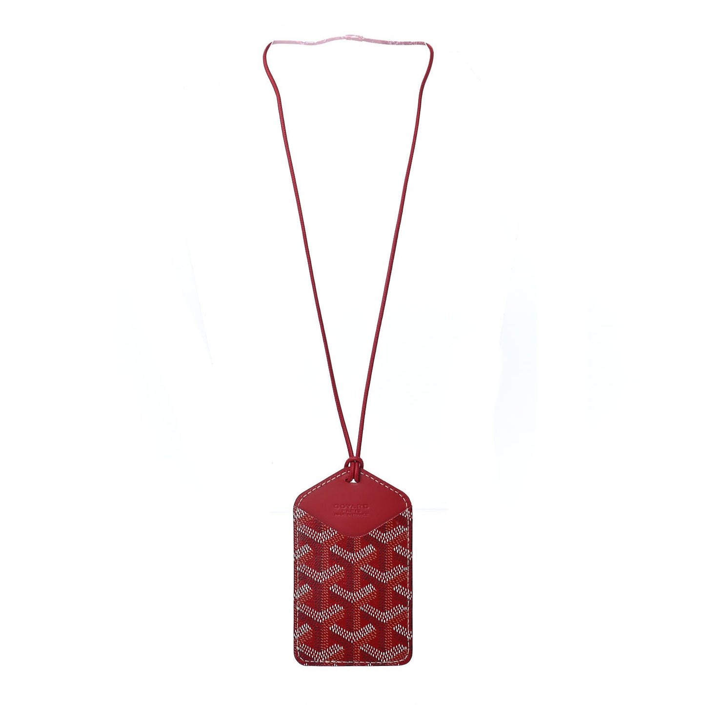 Goyardine Luggage Tag Red