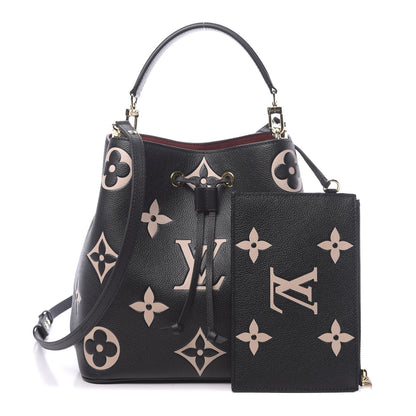 Louis Vuitton Empreinte Monogram Giant Neonoe MM Black Beige 1 of 10