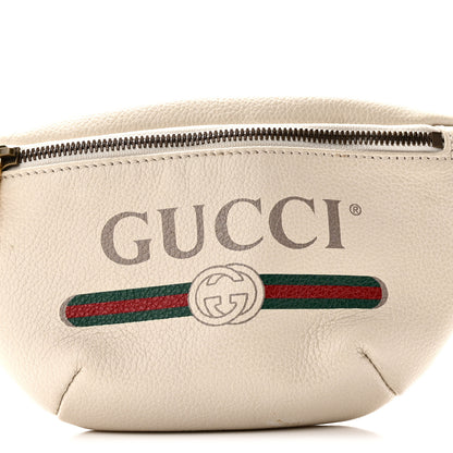 Gucci Grained Calfskin Small Logo Belt Bag White 8 of 10