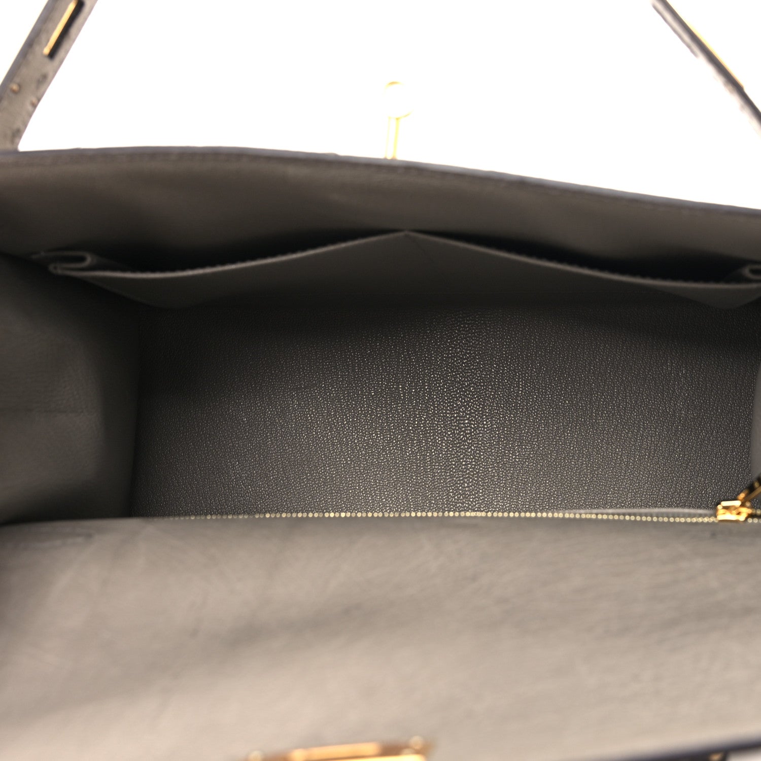 Hermes Ostrich Kelly Sellier 28 Gris Tourterelle 5 of 13