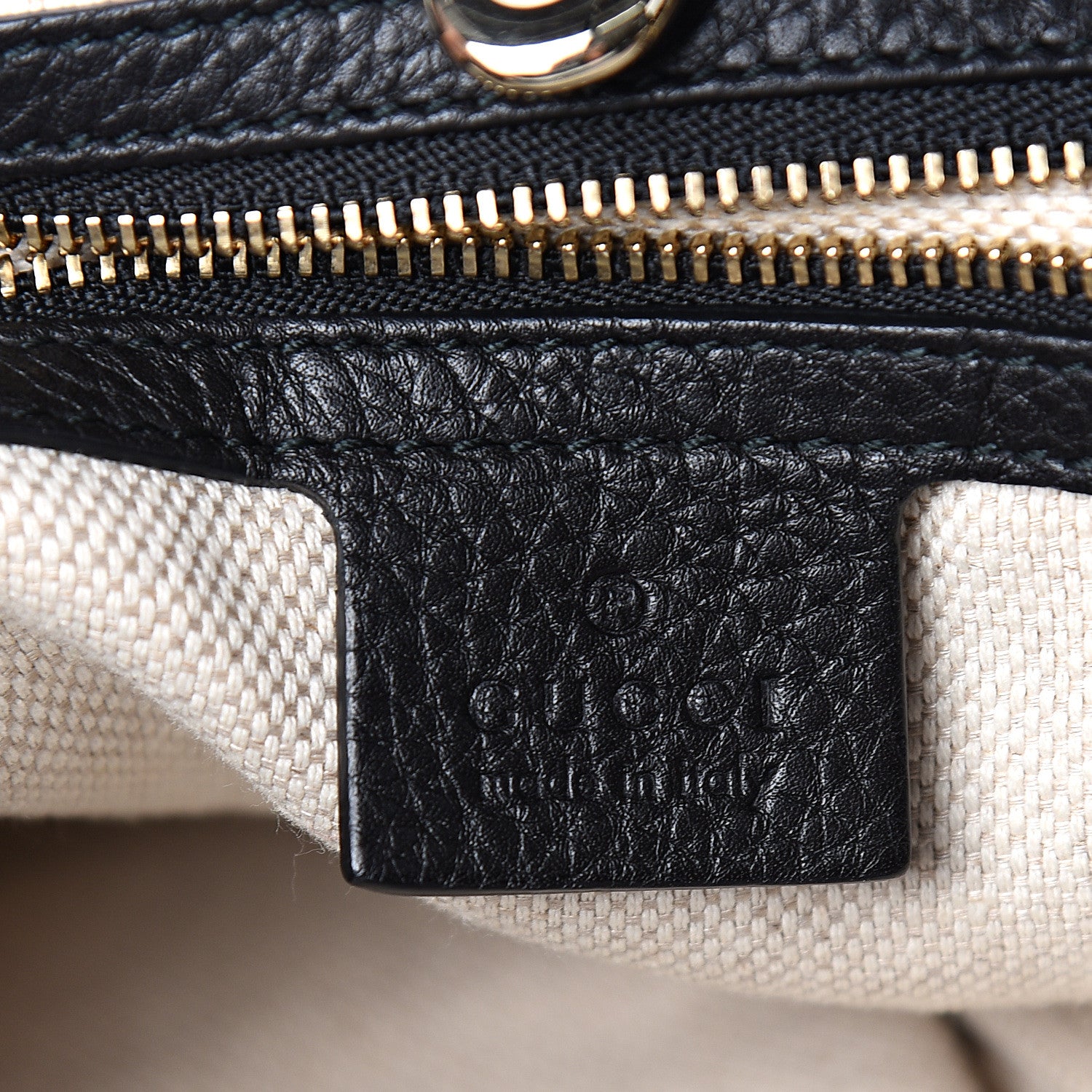 Gucci Pebbled Calfskin Medium Soho Chain Shoulder Bag Black 5 of 9