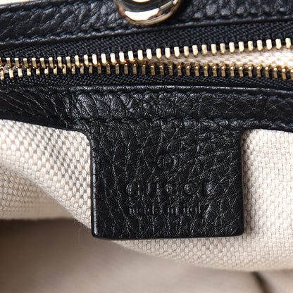 Gucci Pebbled Calfskin Medium Soho Chain Shoulder Bag Black 5 of 9