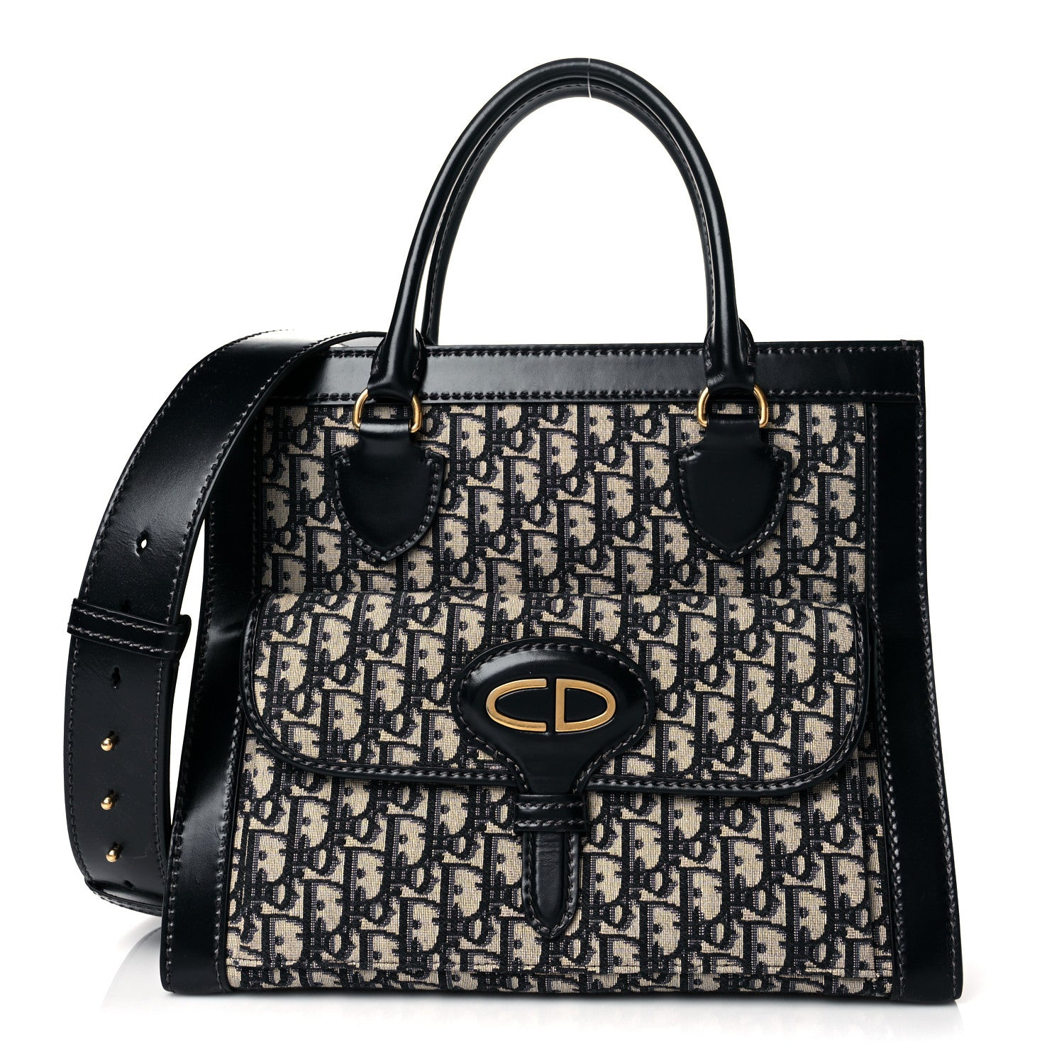 Christian Dior Oblique Tote Bag Blue 1 of 9