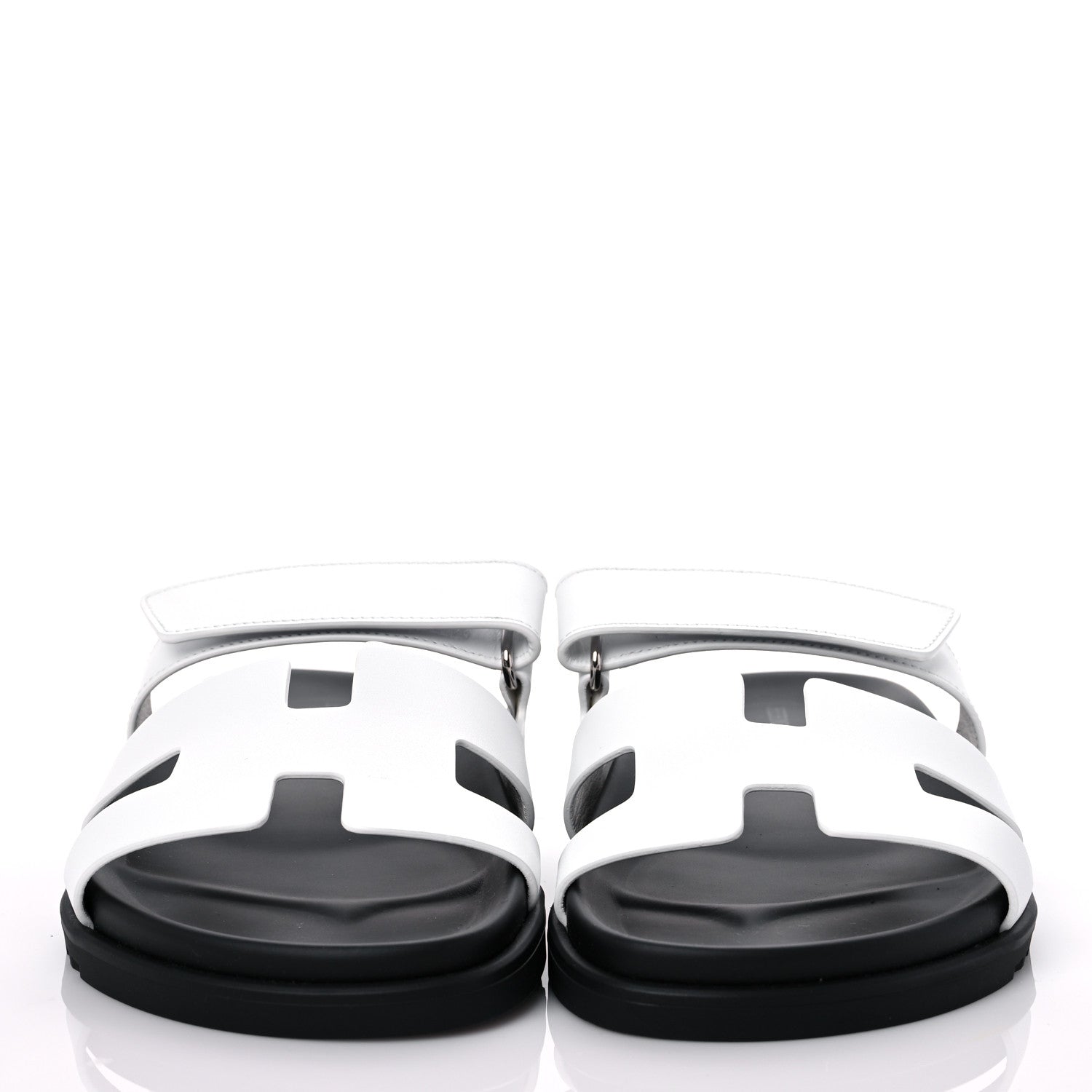 Hermes Calfskin Womens Chypre Sandals 40 White 2 of 8