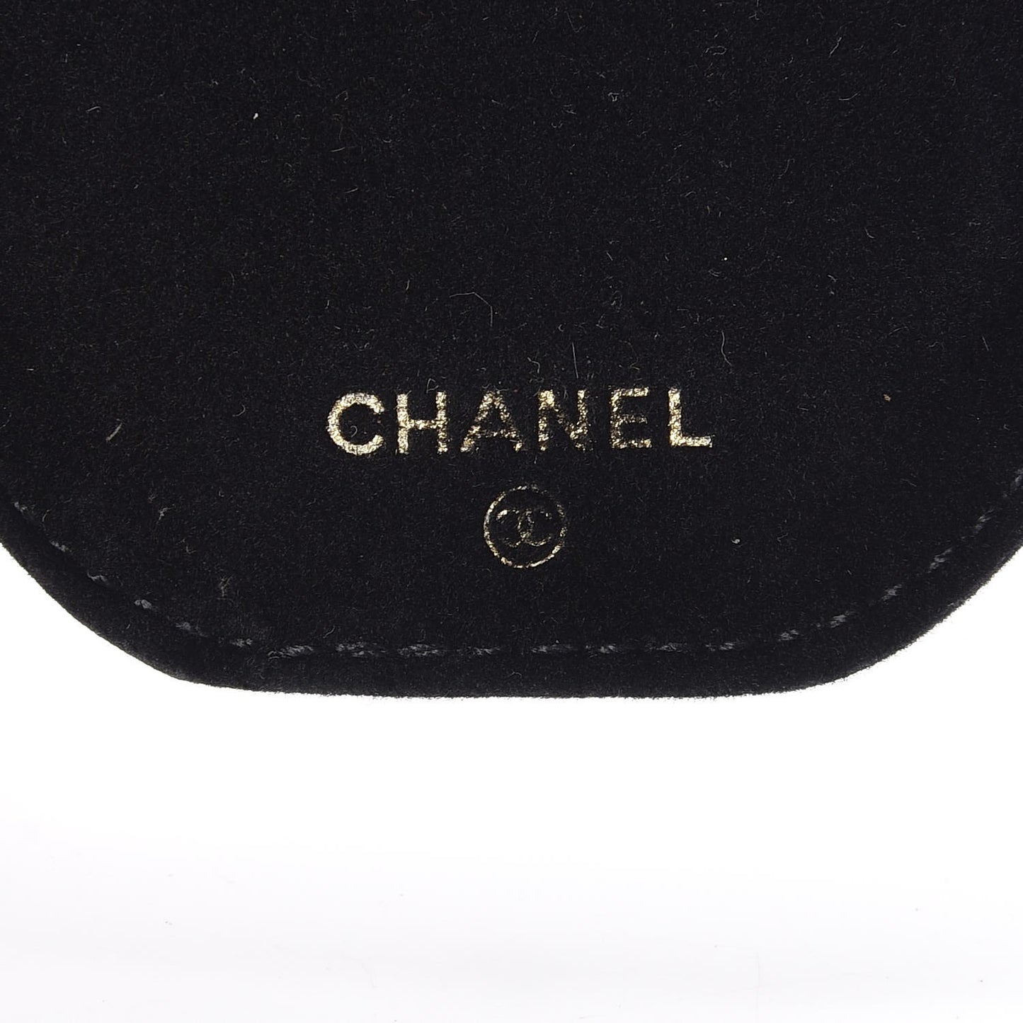 Caviar Round Jewelry Travel Case Black