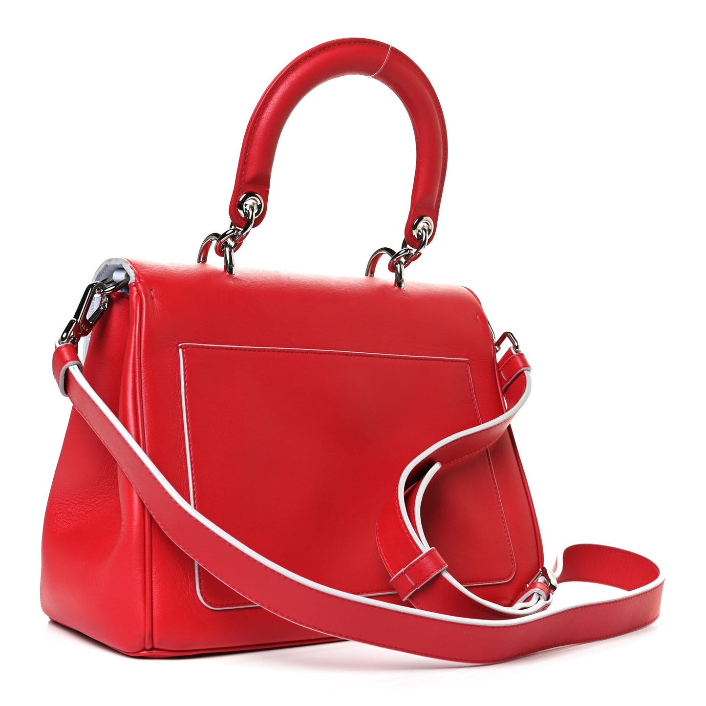 Smooth Calfskin Small Be Dior Flap Red