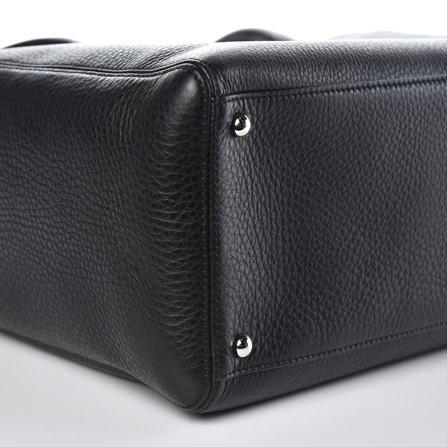 Calfskin Cerf Executive Shopper Tote Black