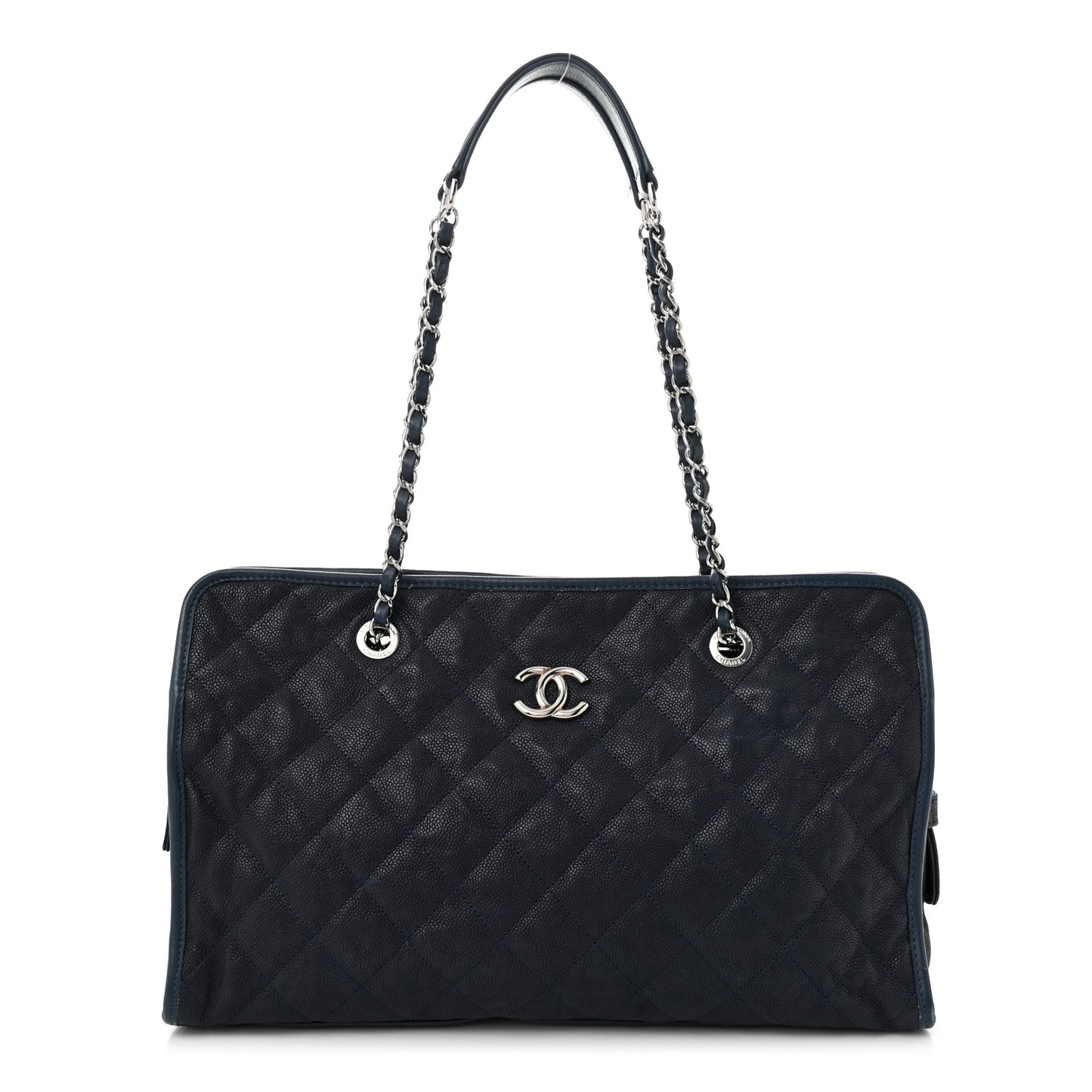 Caviar Quilted French Riviera Tote Blue