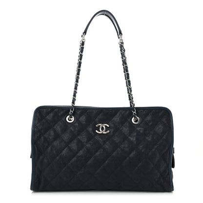Chanel Caviar Quilted French Riviera Tote Blue 1 of 12