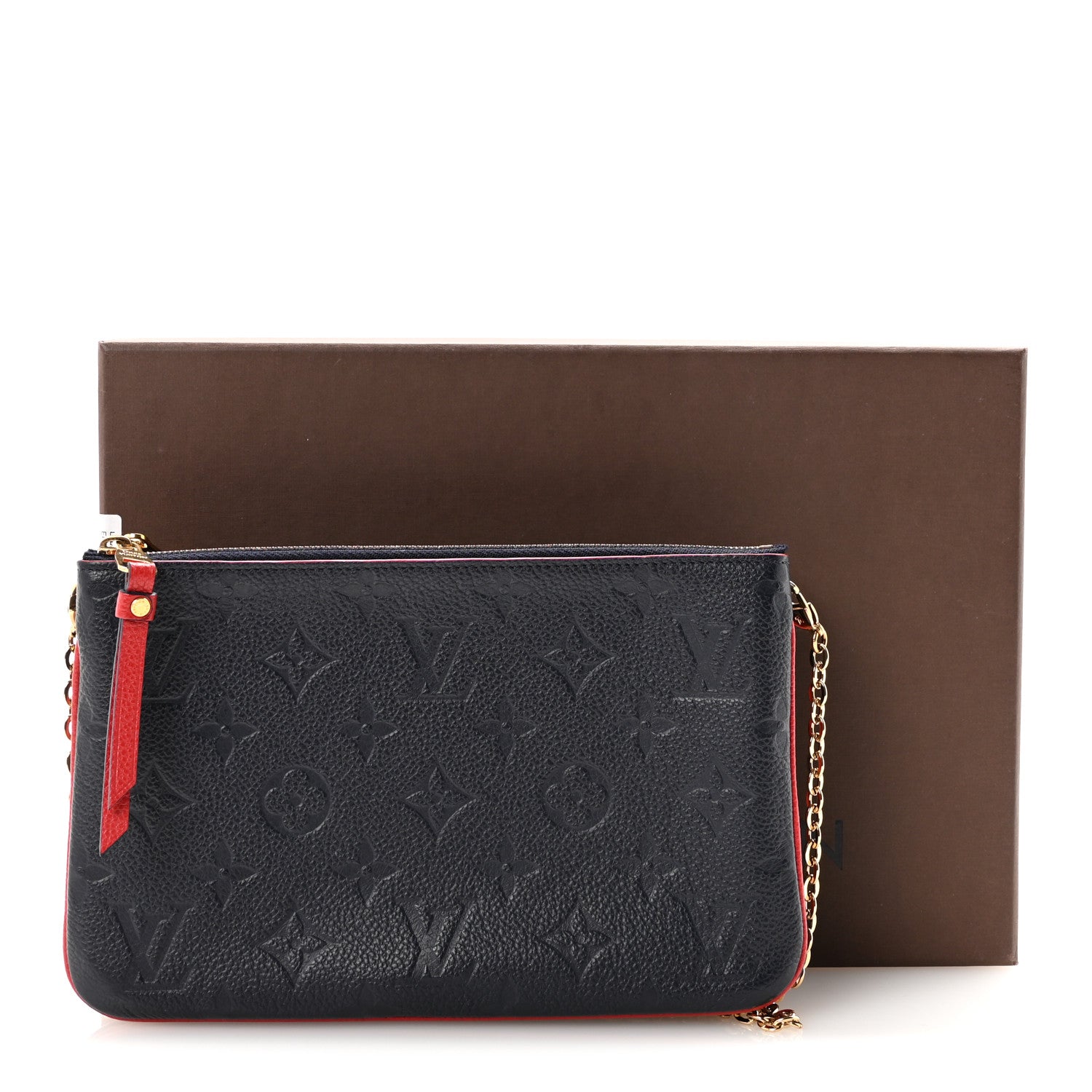 Louis Vuitton Empreinte Double Zip Pochette Marine Rouge 9 of 9
