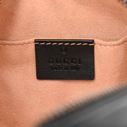 Gucci Calfskin Matelasse Mini GG Marmont Chain Shoulder Bag Black 6 of 8