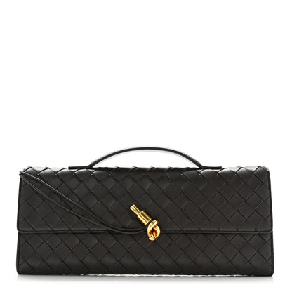Bottega Veneta Nappa Intrecciato Long Andiamo Top Handle Clutch Fondant 1 of 8