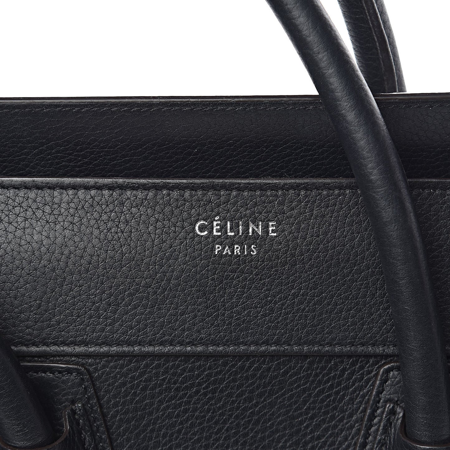 Drummed Calfskin Mini Luggage Black