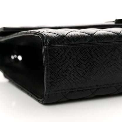 Saint Laurent Grain De Poudre Textured Mixed Matelasse Triquilt Medium Monogram Monochrome Satchel Black 9 of 14