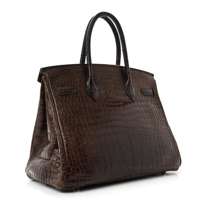 Hermes Matte Porosus Crocodile Birkin 30 Havane 2 of 21