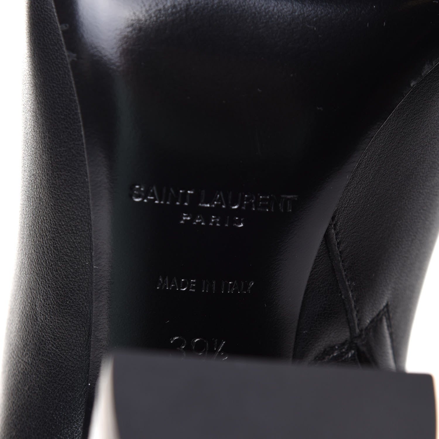 Saint Laurent Calfskin Joplin Buckle Booties 39.5 Black 7 of 9