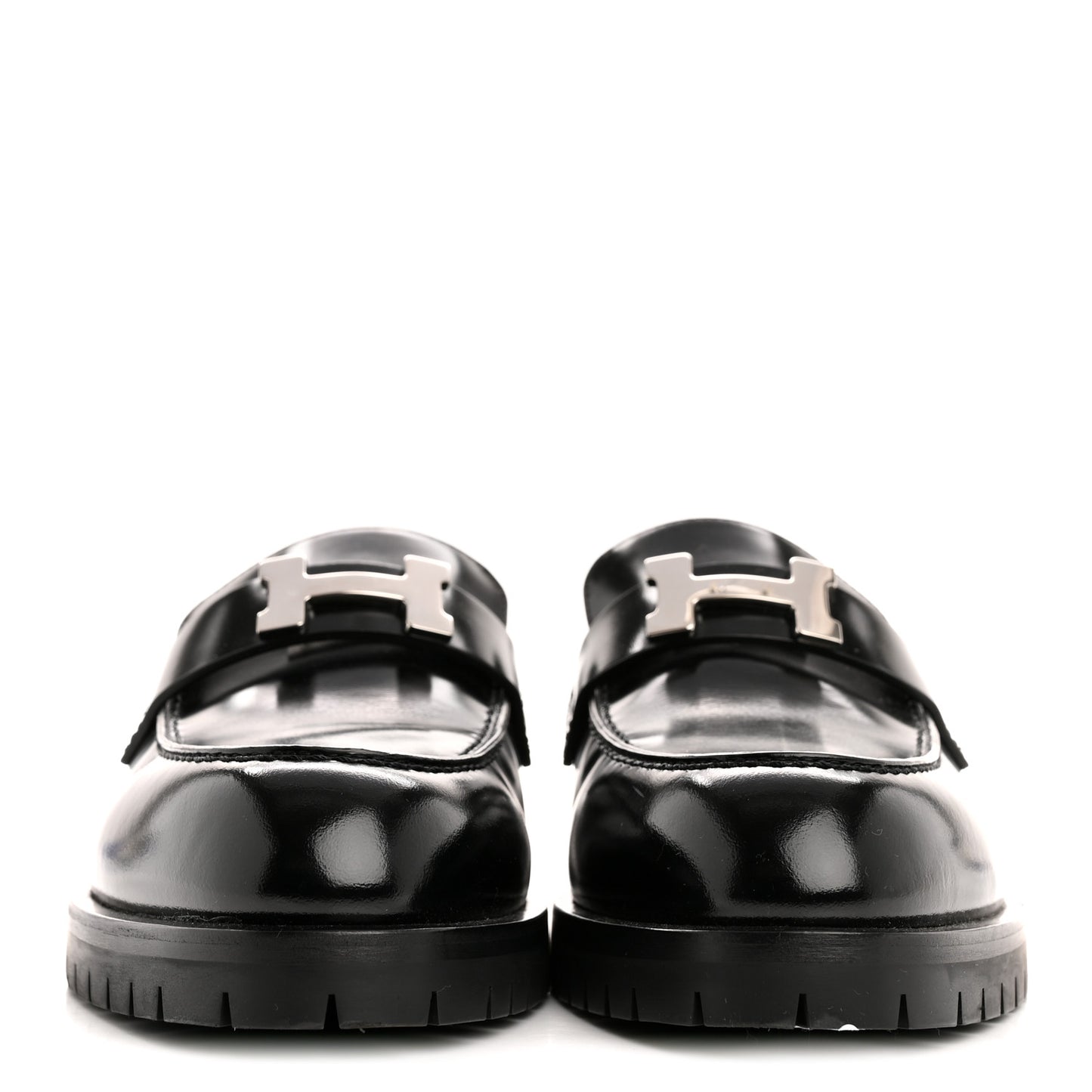 Calfskin Womens Faubourg Loafers 38 Black