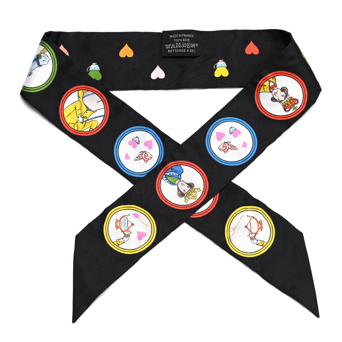 Silk Tea Time Twilly Black Rouge Multicolor