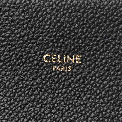 Celine Soft Grained Calfskin Medium Belt Cabas Phantom Black 6 of 11