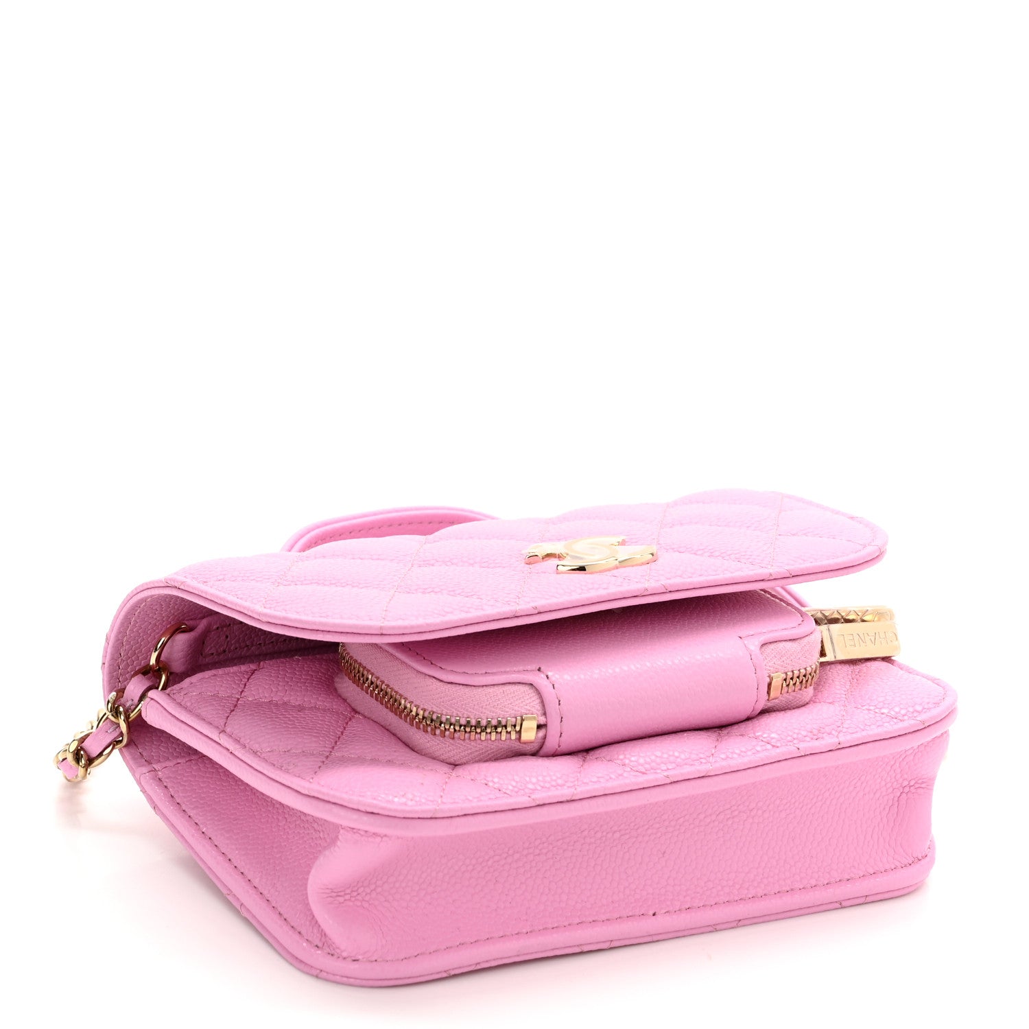 Chanel Caviar Quilted Business Affinity Clutch With Chain Flap Lilac 4 of 11