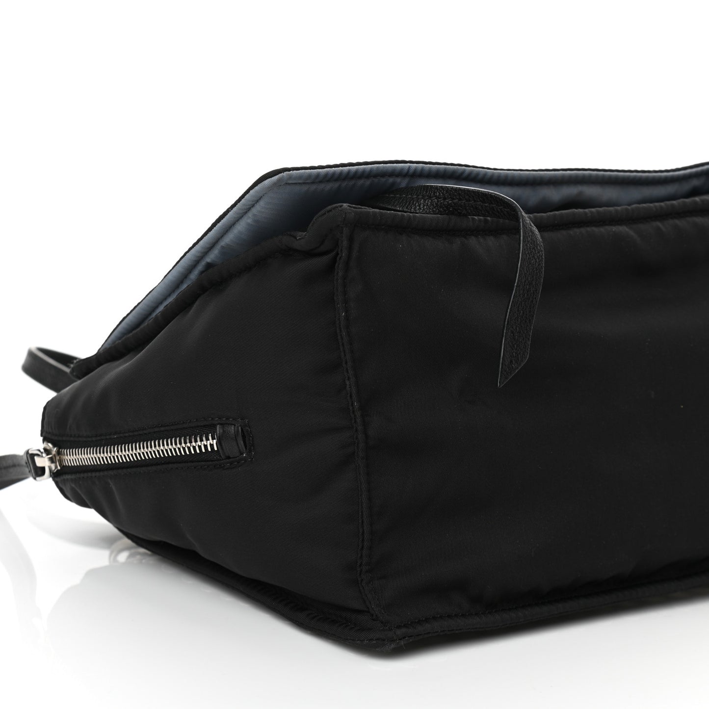 Tessuto Nylon Studded Etiquette Flap Black