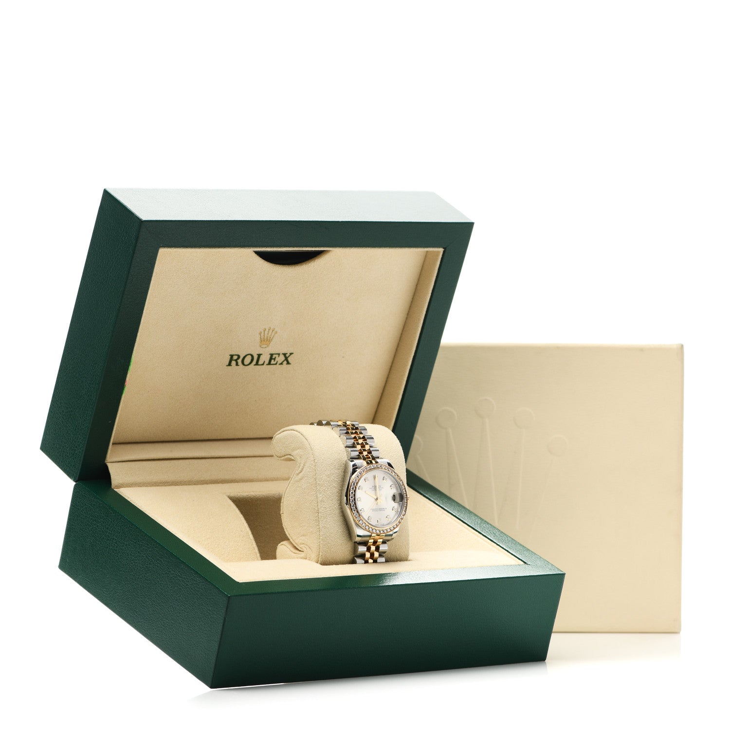 Rolex Stainless Steel 18K Yellow Gold Diamond 31mm Oyster Perpetual Datejust Watch Silver 178383 5 of 5