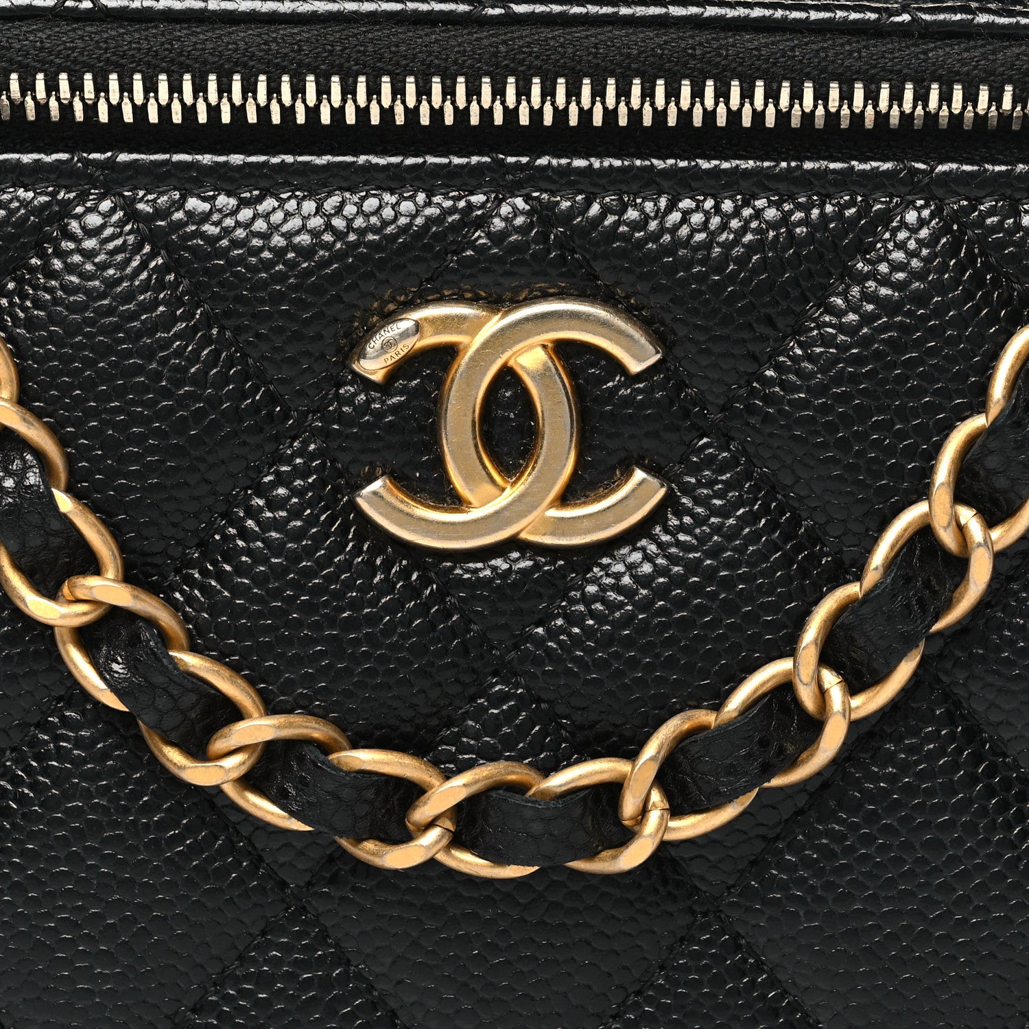 Chanel Shiny Caviar Quilted Pick Me Up Vanity Case Black 8 of 10