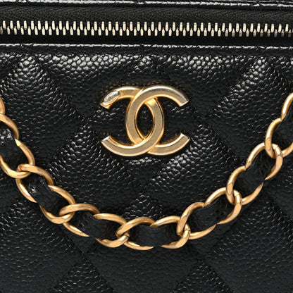 Chanel Shiny Caviar Quilted Pick Me Up Vanity Case Black 8 of 10