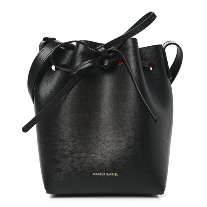 Mansur Gavriel Calfskin Mini Bucket Bag Black Flamma 1 of 10