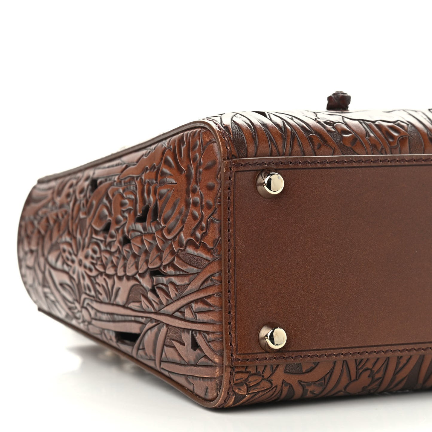 Calfskin Laser Cut Medium Lady Dior Brown