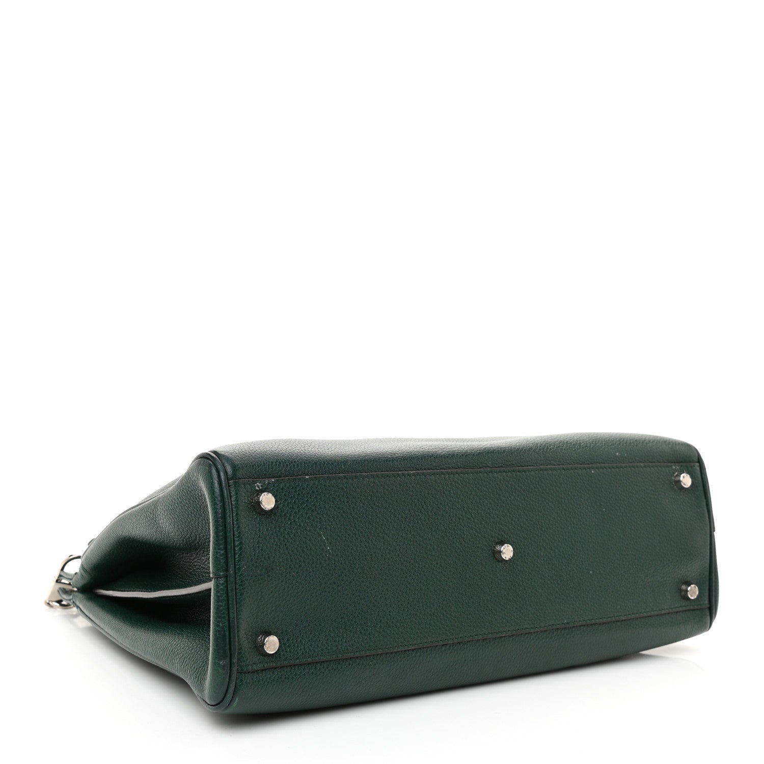 Gucci Grainy Calfskin Medium Zumi Top Handle Bag Vintage Green 4 of 11